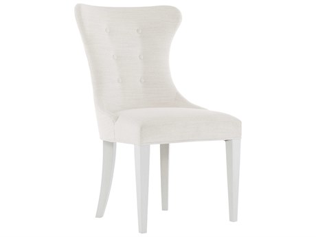 Bernhardt Silhouette White Upholstered Side Dining Chair