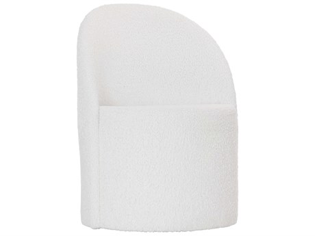 Bernhardt Solaria Oak Wood White Upholstered Arm Dining Chair