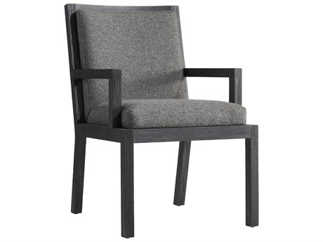 Bernhardt Trianon Gray Upholstered Arm Dining Chair