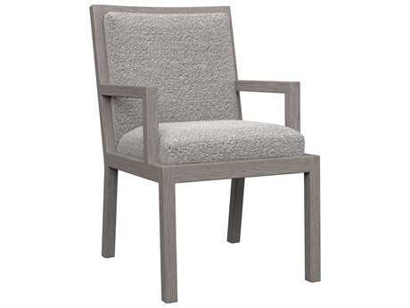 Bernhardt Trianon Gray Upholstered Arm Dining Chair