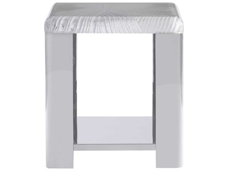 Bernhardt Aura Square Stainless Steel End Table