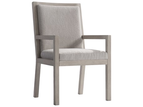 Bernhardt Prado Fabric Beige Upholstered Arm Dining Chair