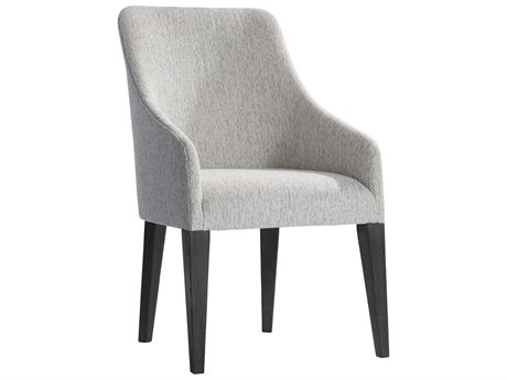 Bernhardt Prado Fabric Beige Upholstered Arm Dining Chair