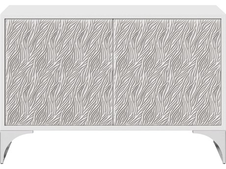 Bernhardt Stratum Fossil Polished Nickel White Accent Chest