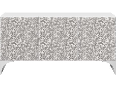 Bernhardt Stratum 68" Fossil Polished Nickel Buffet