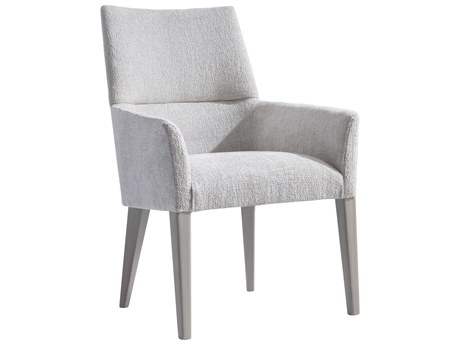 Bernhardt Stratum Fabric Beige Upholstered Arm Dining Chair
