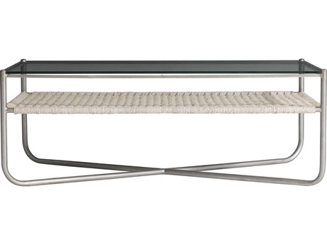 Bernhardt Kendo Rectangular Glass Graphite Coffee Table