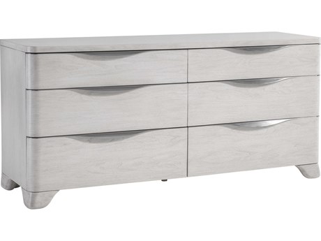 Bernhardt Sereno 6-Drawers White Walnut Wood Double Dresser