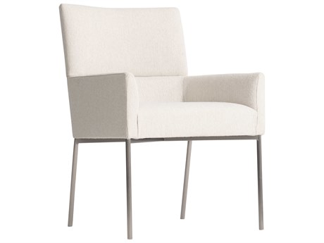 Bernhardt Sereno White Upholstered Arm Dining Chair