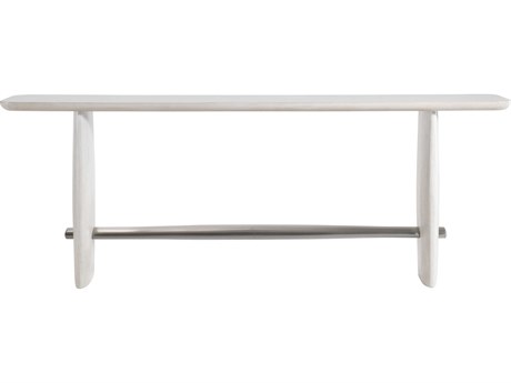 Bernhardt Sereno Rectangular Wood Lutra And Sasso Faux Stone Console Table