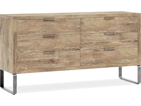 Bernhardt Tribeca 6-Drawers Brown Oak Wood Double Dresser