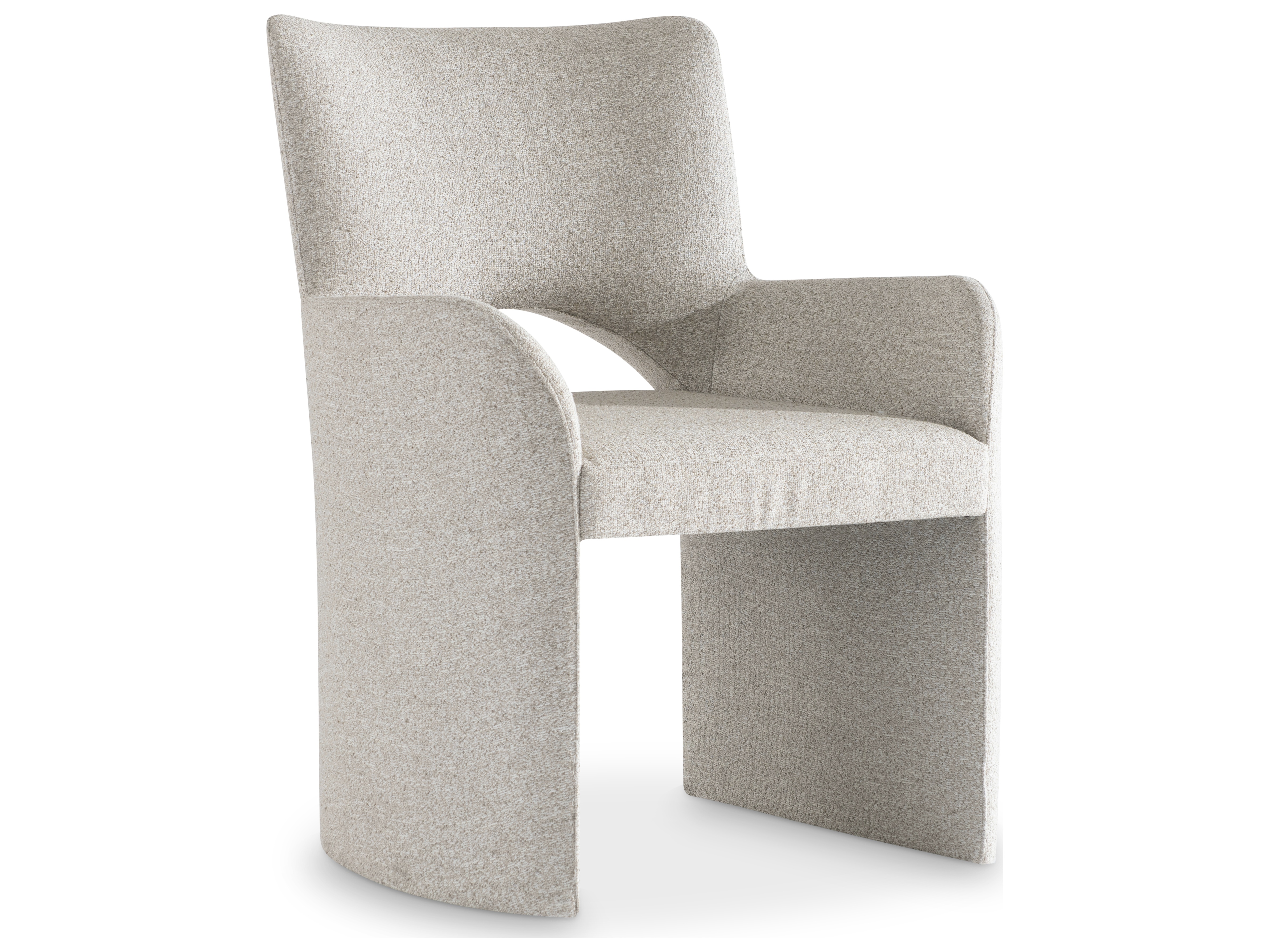 Bernhardt Loggia Beige Upholstered Arm Dining Chair