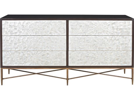 Bernhardt Interiors Casegoods Adagio 6-Drawers White Cherry Wood Double Dresser