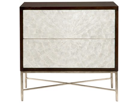 Bernhardt Interiors Casegoods Adagio 2-Drawers White Cherry Wood Nightstand