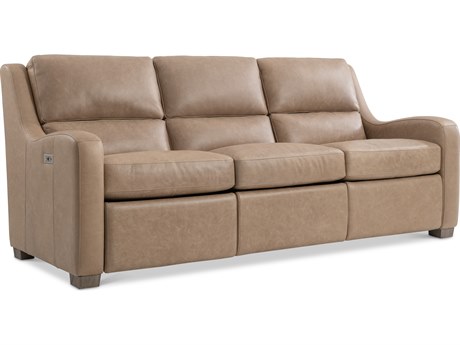 Bernhardt Ventura Tan Leather Sofa