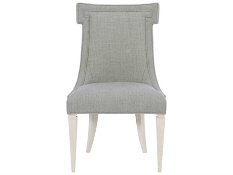 Bernhardt Domaine Blanc Oak Wood Gray Upholstered Side Dining Chair