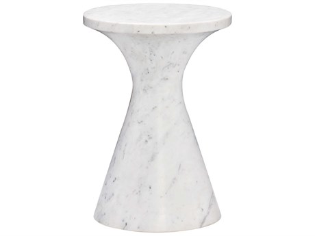Bernhardt Interiors Casegoods Isabelle Round White Marble Drink Table
