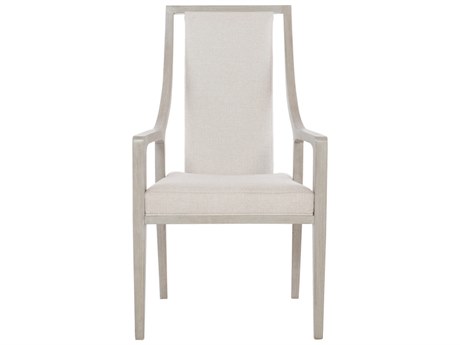 Bernhardt Axiom Poplar Wood Beige Upholstered Arm Dining Chair