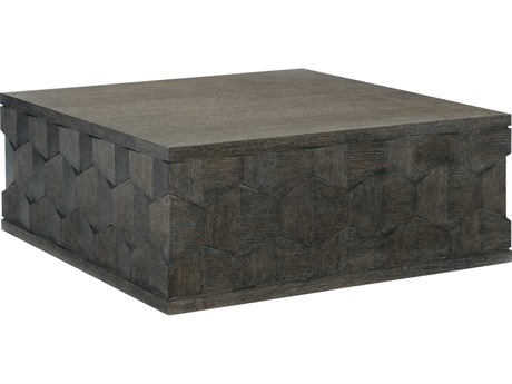 Bernhardt Linea Square Wood Cerused Charcoal Cocktail Table