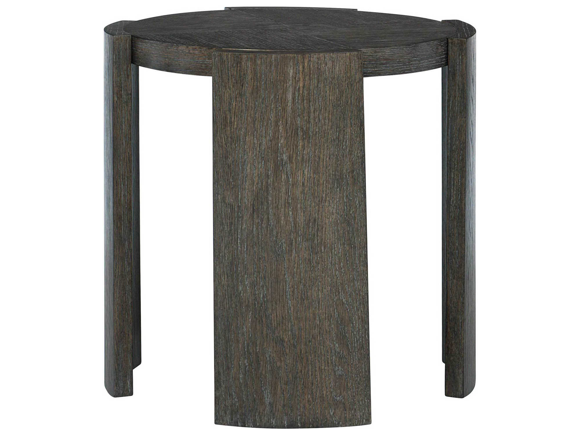 Bernhardt Linea Cerused Charcoal 24'' Wide Round End Table BH384125B