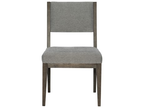 Bernhardt Linea Ash Wood Gray Upholstered Side Dining Chair