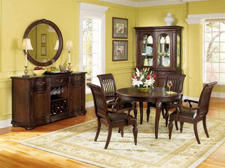 Bernhardt Brown Wooden Chairs Dining Room