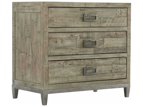 Bernhardt Highland Park Shaw 3-Drawers Brown Pine Wood Nightstand