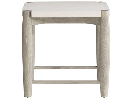 Bernhardt Ashbrook Square Wood Weathered Greige End Table