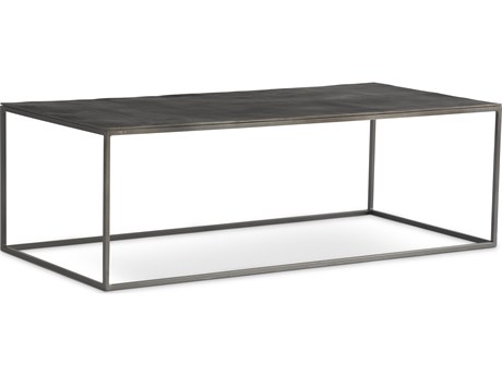 Bernhardt Thompson Rectangular Metal Graphite Coffee Table
