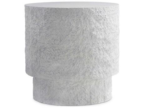 Bernhardt Pincio Round Faux Stone Grey End Table