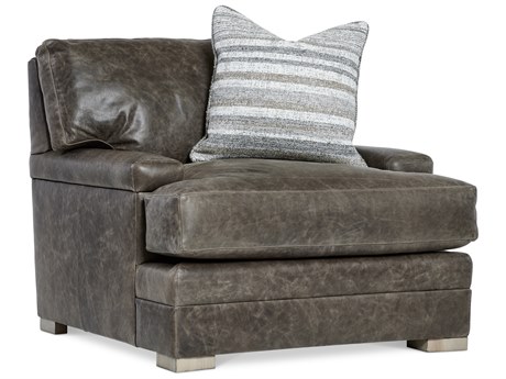 Bernhardt Burnham Brown Leather Accent Chair
