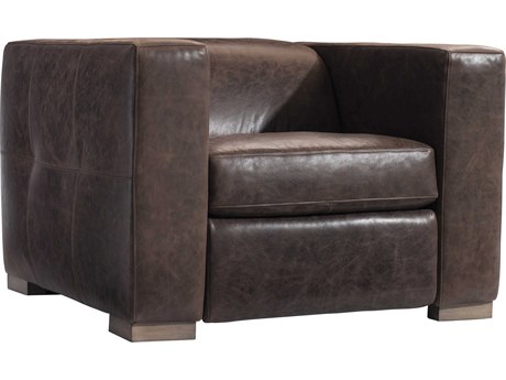 Bernhardt Arrezio Brown Leather Accent Chair