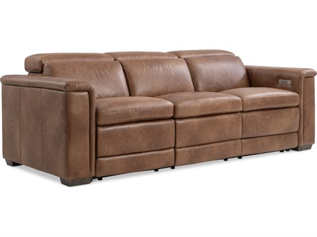 Bernhardt Lioni Brown Leather Sofa