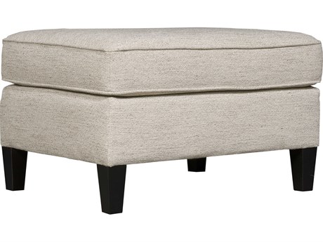 Bernhardt Addison Mocha White Upholstered Ottoman