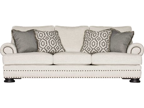 Bernhardt Foster Mocha White Upholstered Sofa