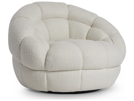 Bernhardt Coco Swivel White Accent Chair
