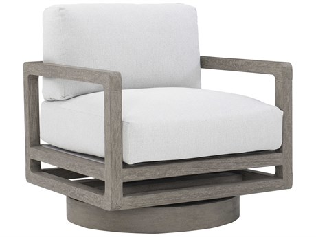 Bernhardt Exteriors Weathered Teak Outdoor Lounge Chair with Cushion