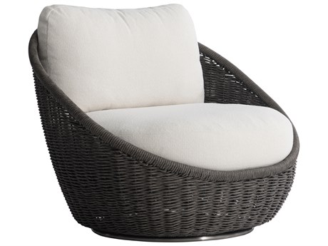Bernhardt Exteriors Santa Cream Wicker Cushion Lounge Chair