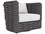 Bernhardt Exteriors Nordic Gray Fabric / Rope Cushion Swivel Lounge Chair  BHEOP2013S