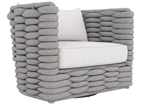 Bernhardt Exteriors Wailea White/Cream  Aluminum Cushion Lounge Chair