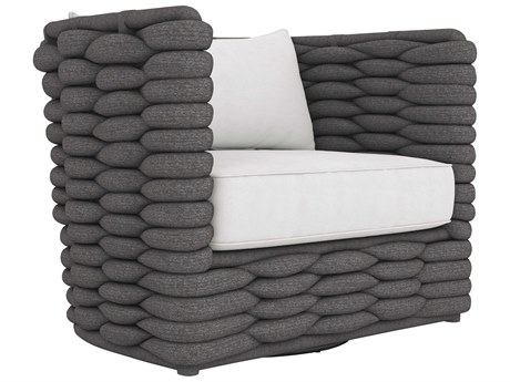 Bernhardt Exteriors Wailea White/Cream Aluminum Cushion Lounge Chair