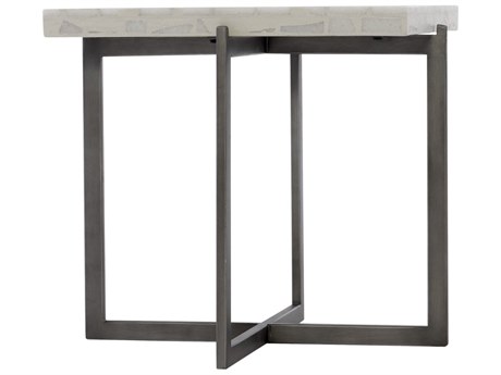 Bernhardt Exteriors Stillwater Flint Gray / Terrazzo Square Outdoor End Table
