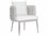 Bernhardt Exteriors Cadet Gray / Silver Mist Santa Cruz Arm Outdoor Patio Dining Chair with Cushion  BHEX02549Q