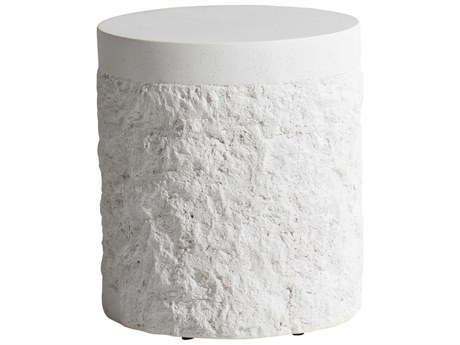 Bernhardt Exteriors Stone Round Outdoor Patio End Table