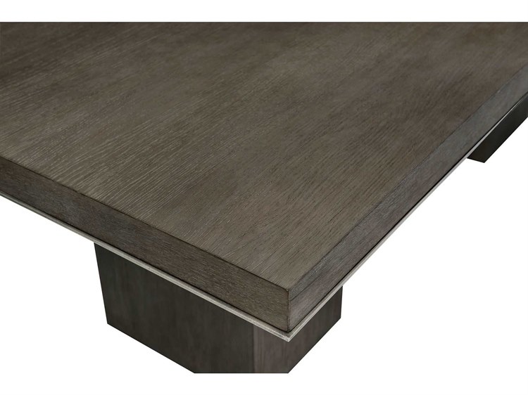 Bernhardt Linea 90" Rectangular Wood Cerused Charcoal Textured Graphite