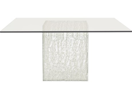 Bernhardt Arctic Square Glass Clear Dining Table