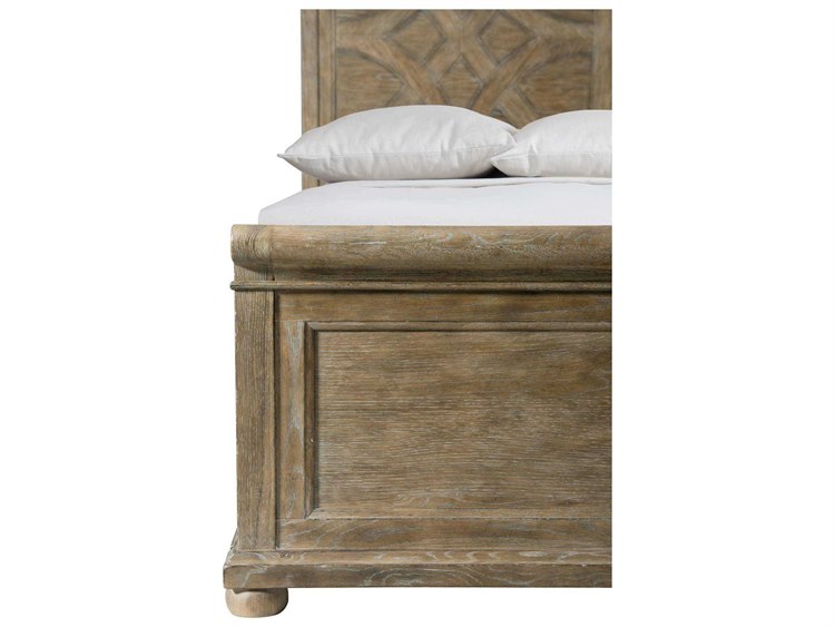 Bernhardt Rustic Patina Peppercorn Queen Panel Bed BHK1287