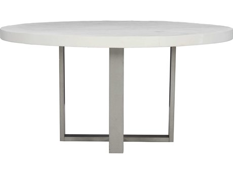 Bernhardt Logan Merrion Round Bone Gray Mist Dining Table
