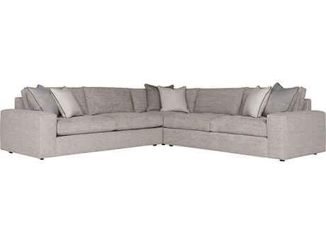 Bernhardt Plush Gray Upholstered Sectional Sofa
