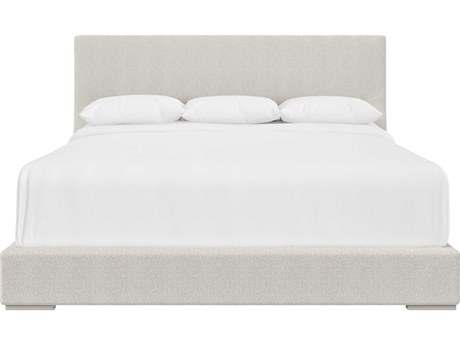 Bernhardt Stratum Mist White Upholstered Queen Panel Bed